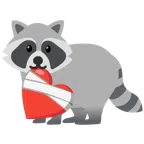 Waschbär + Herz mit Verband