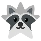 Waschbär + weißer mittelgroßer Stern