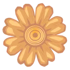 Holz + gelbe Blüte