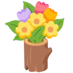 Holz + Blumenstrauß