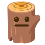 Holz + neutrales Gesicht