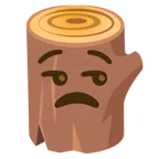 Holz + verstimmtes Gesicht