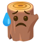 Holz + trauriges aber erleichtertes Gesicht