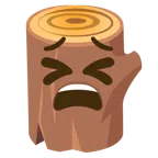 Holz + müdes Gesicht