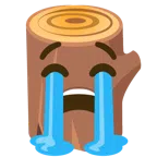 Holz + heulendes Gesicht