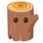 Holz + Gesicht ohne Mund