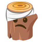 Holz + Gesicht mit Kopfverband