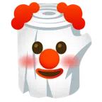 Holz + Clown-Gesicht