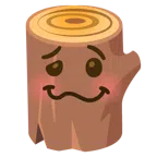Holz + schwindeliges Gesicht