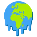 cara derritiéndose + globo terráqueo mostrando Europa y África