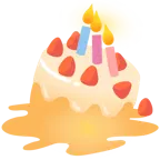 cara derritiéndose + tarta de cumpleaños