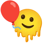 cara derritiéndose + globo
