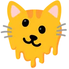 cara derritiéndose + cara de gato