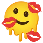 cara derritiéndose + marca de beso