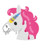 cara derritiéndose + unicornio