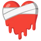 cara derritiéndose + corazón vendado
