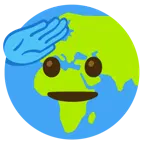 selamlayan yüz + yerkürede Avrupa-Afrika