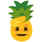 selamlayan yüz + ananas