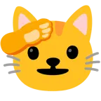 selamlayan yüz + kedi yüzü