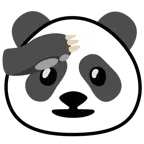 selamlayan yüz + panda