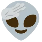 selamlayan yüz + uzaylı