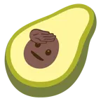 selamlayan yüz + avokado