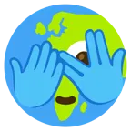 face with peeking eye + globe showing Europe-Africa