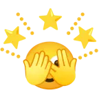face with peeking eye + glowing star