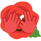 face with peeking eye + rose