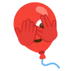 face with peeking eye + balloon