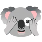 face with peeking eye + koala