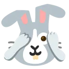 face with peeking eye + rabbit face
