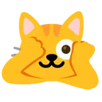 face with peeking eye + cat face