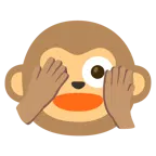 face with peeking eye + monkey face