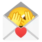 face with peeking eye + love letter
