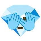 face with peeking eye + gem stone