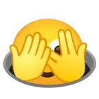 face with peeking eye + hole