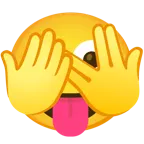 face with peeking eye + squinting face with tongue