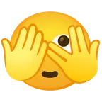face with peeking eye + face with rolling eyes