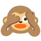 face with peeking eye + see-no-evil monkey