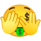 face with peeking eye + money-mouth face
