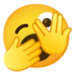 face with peeking eye + yawning face
