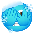 face with peeking eye + cold face