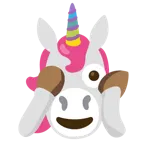 face with peeking eye + unicorn