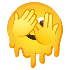 face with peeking eye + melting face