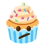 yamuk ağızlı yüz + cupcake
