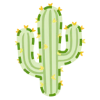 dotted line face + cactus