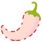 dotted line face + hot pepper