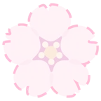 dotted line face + cherry blossom