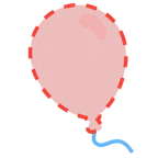 dotted line face + balloon